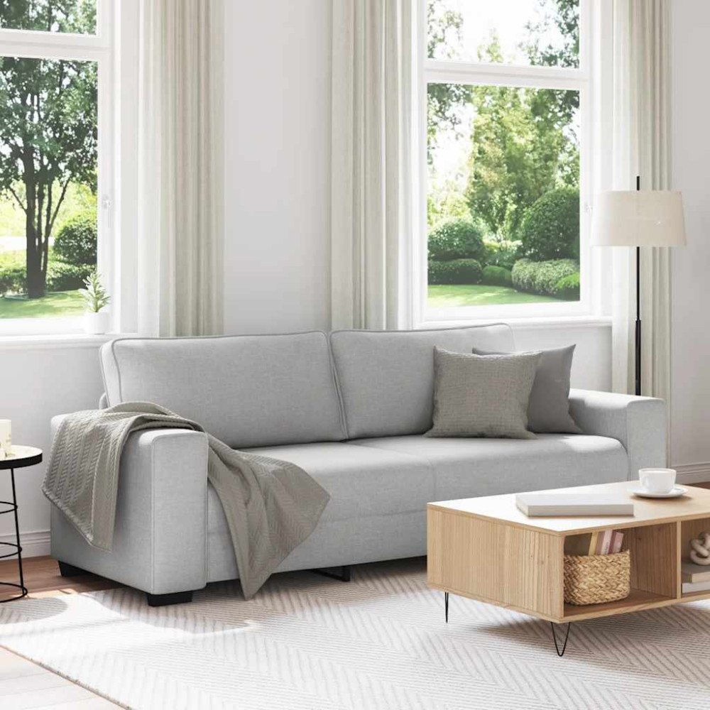vidaXL 3-sitssoffa molngrå 220x77x82 cm tyg