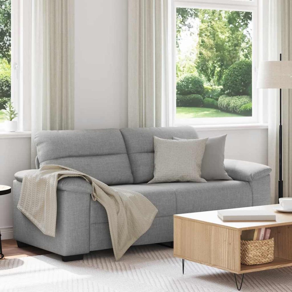 vidaXL 2-sitssoffa molngrå 180x81x84 cm tyg