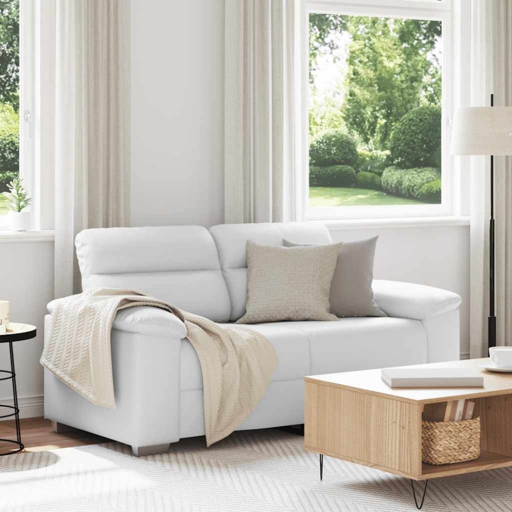 vidaXL 2-sitssoffa vit 160x81x84 cm konstläder