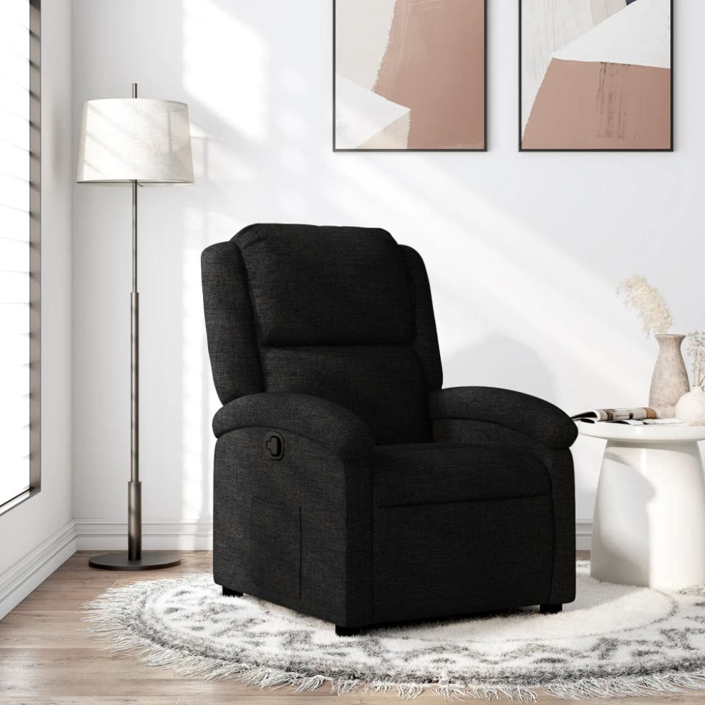 vidaXL Fåtölj svart tyg