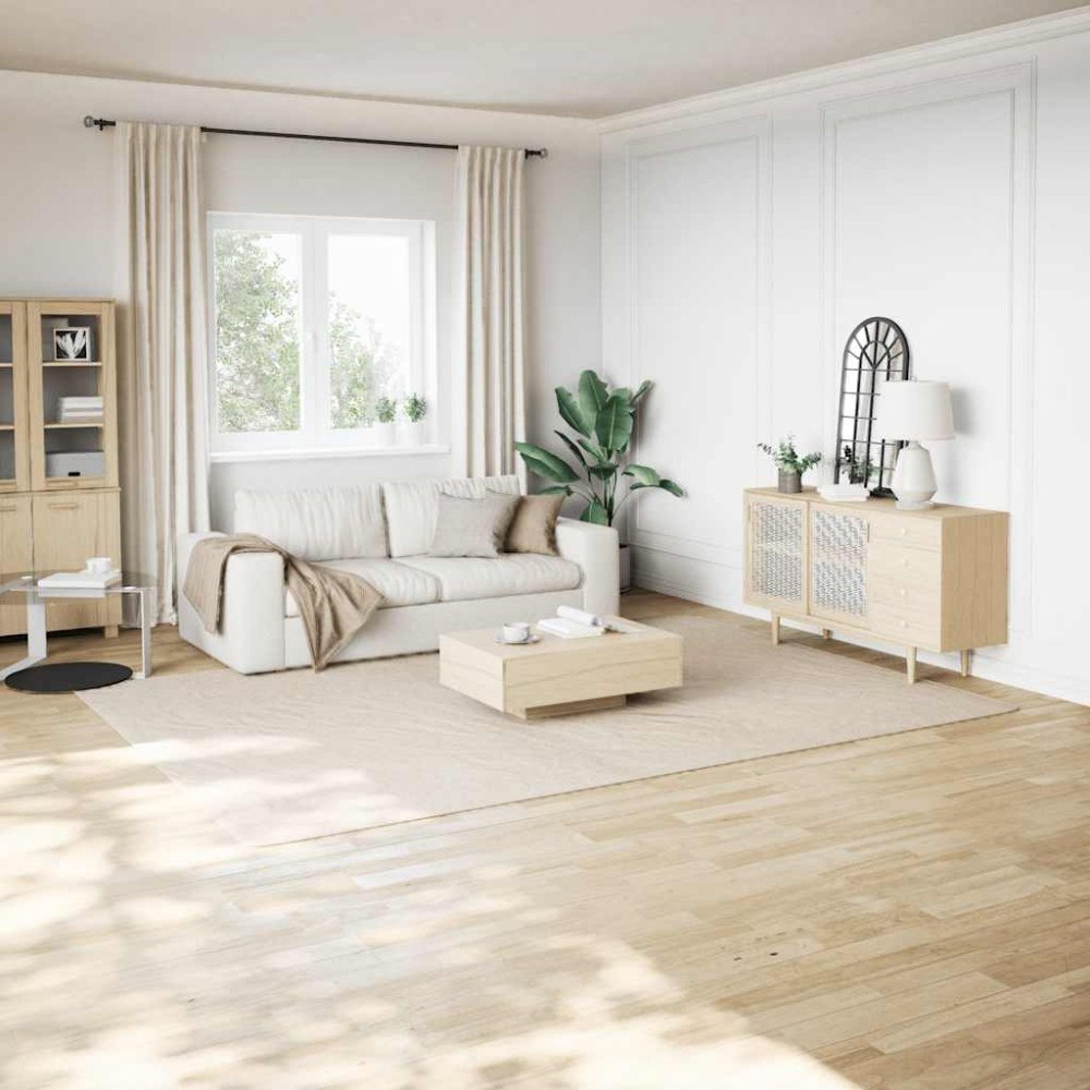 vidaXL Shaggy-matta gräddvit 240x340 cm polyester