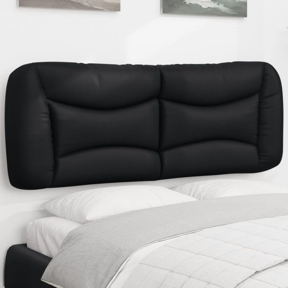 vidaXL Huvudgavelkudde svart 135 cm konstläder
