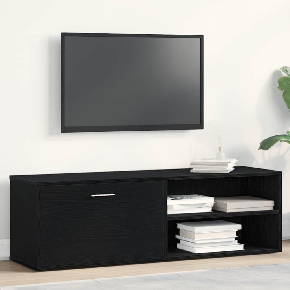 vidaXL TV-skåp svart ek 120x34x37 cm konstruerat trä