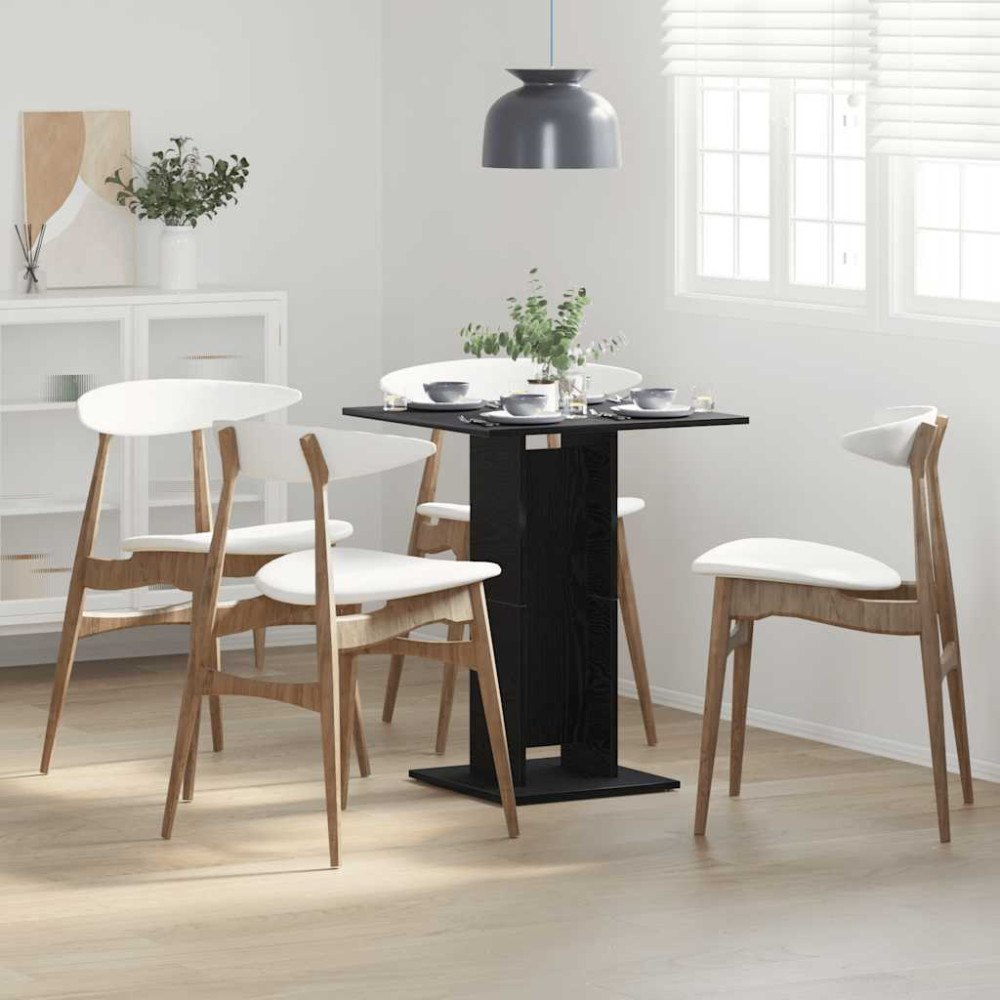 vidaXL Bistrobord svart ek 60x60x75 cm konstruerat trä