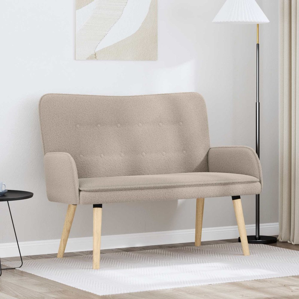 vidaXL 2-sits soffa Ljusgrå 115 x 61 x 87 cm Bouclé