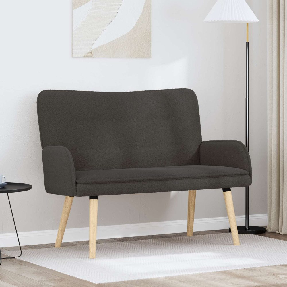 vidaXL 2-sits soffa Mörkgrå 115 x 61 x 87 cm Bouclé