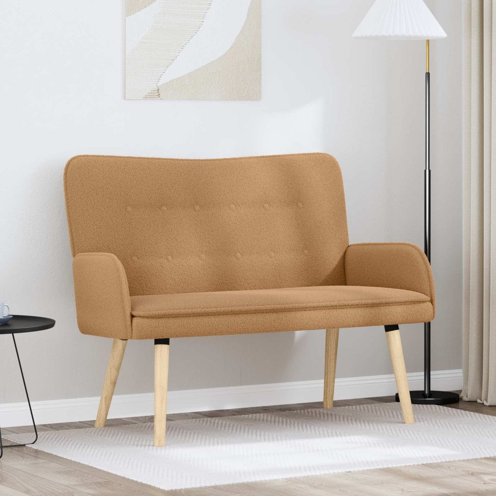 vidaXL 2-sits soffa Beige 115 x 61 x 87 cm Bouclé