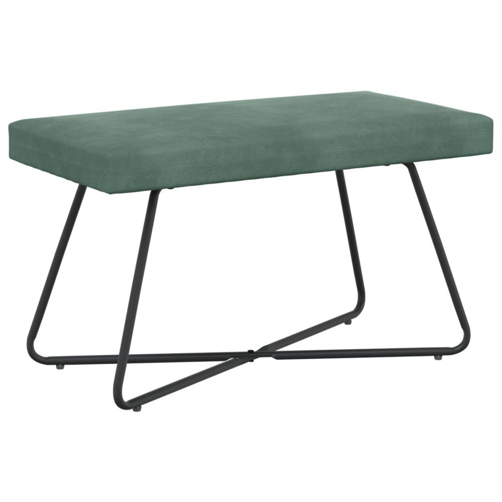 vidaXL bänk Enfärgad Havgrön 80 x 40 x 45 cm Sammet