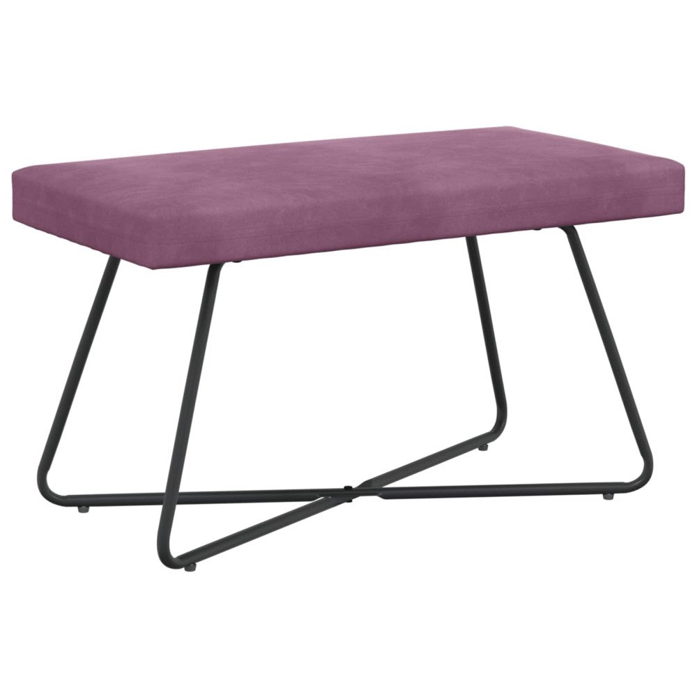 vidaXL bänk Enfärgad Lila 80 x 40 x 45 cm Sammet