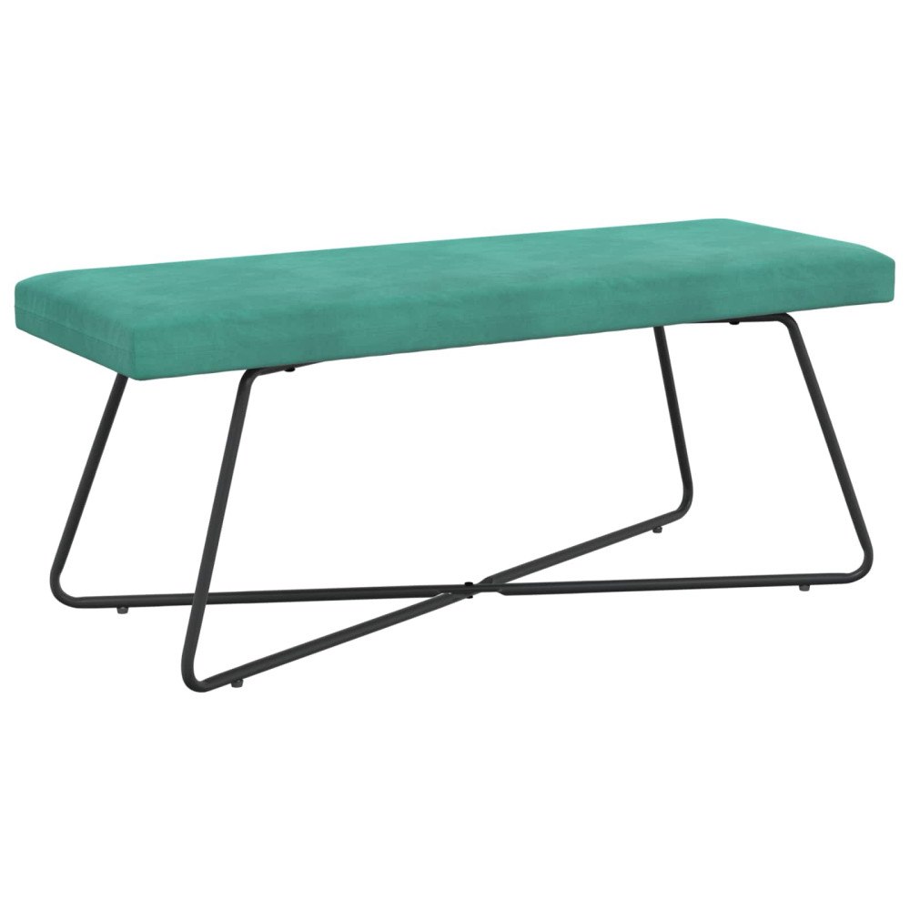 vidaXL bänk Enfärgad Turkos 110 x 40 x 45 cm Sammet