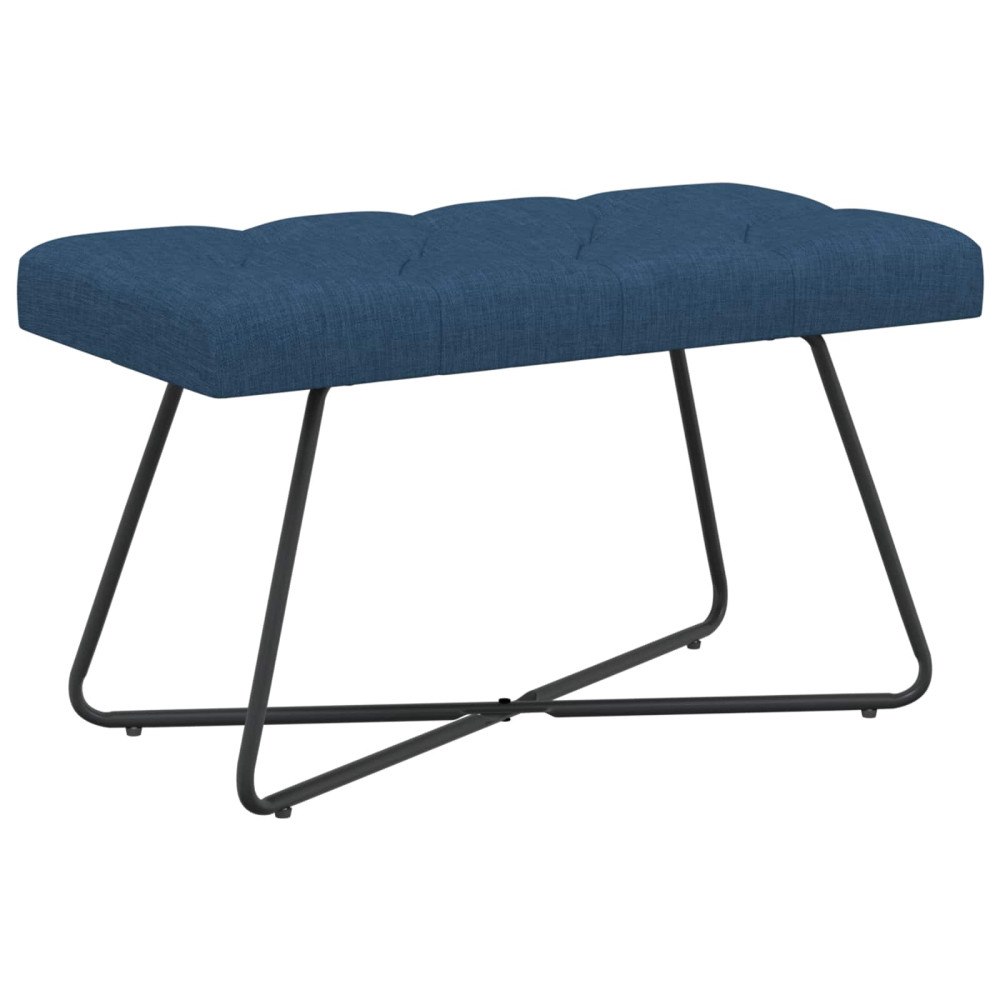 vidaXL Bänk med knappar Blå 80 x 40 x 46 cm Tyg