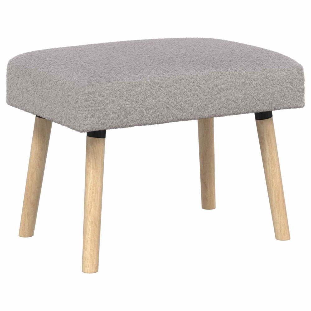 vidaXL bänk Enfärgad Ljusgrå 60 x 40 x 45 cm Bouclé