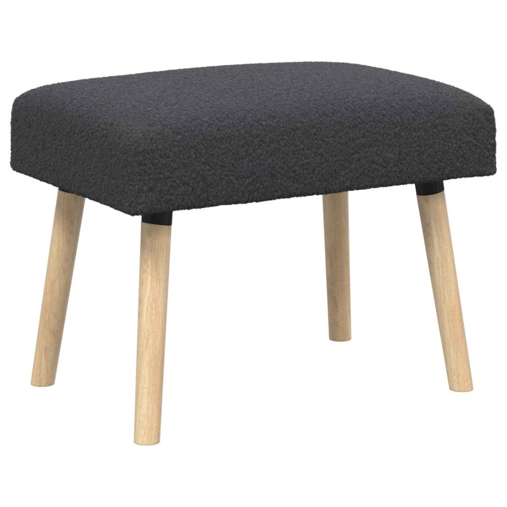 vidaXL bänk Enfärgad Mörkgrå 60 x 40 x 45 cm Bouclé