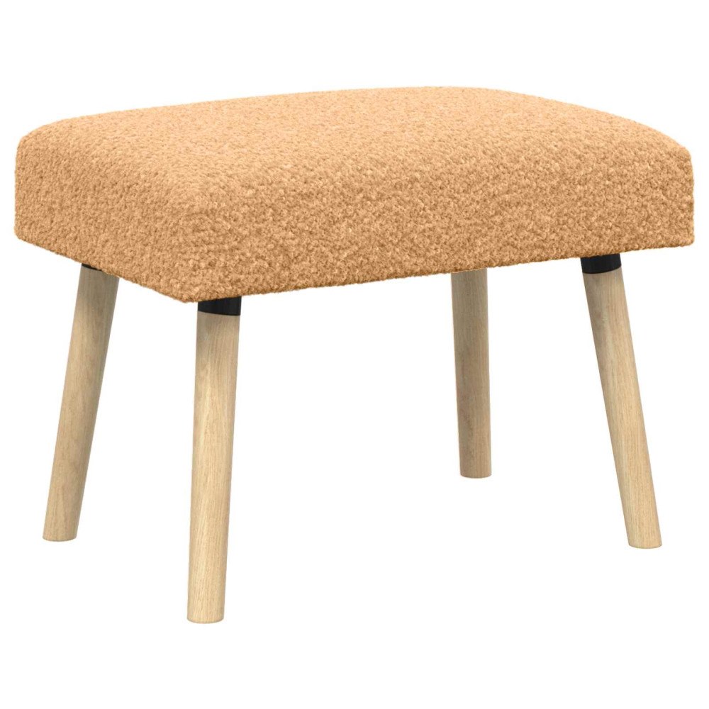 vidaXL bänk Enfärgad Beige 60 x 40 x 45 cm Bouclé
