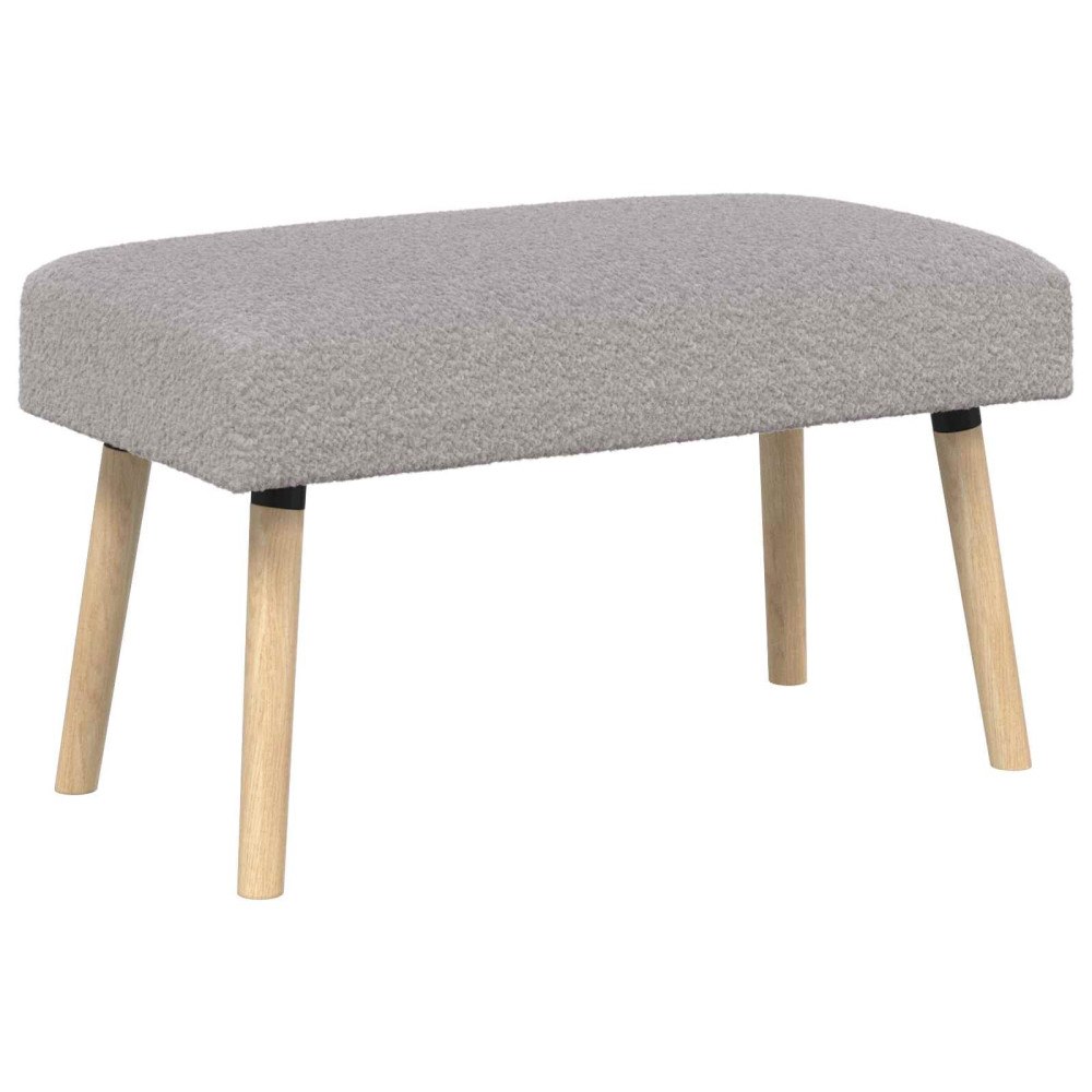 vidaXL bänk Enfärgad Ljusgrå 80 x 40 x 46 cm Bouclé