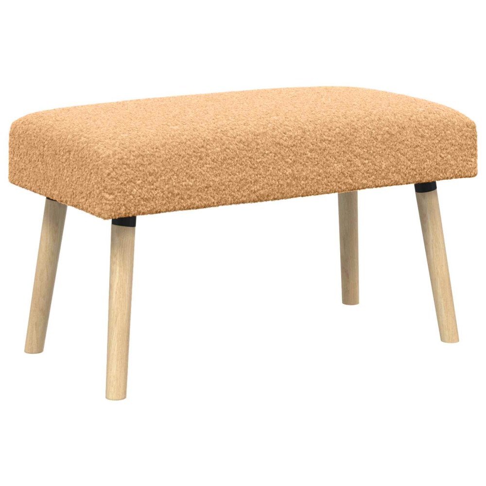 vidaXL bänk Enfärgad Beige 80 x 40 x 46 cm Bouclé