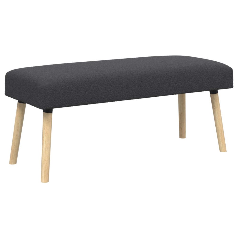 vidaXL bänk Enfärgad Mörkgrå 110 x 40 x 46 cm Bouclé