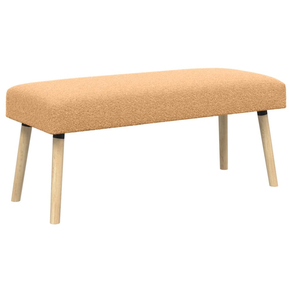 vidaXL bänk Enfärgad Beige 110 x 40 x 46 cm Bouclé