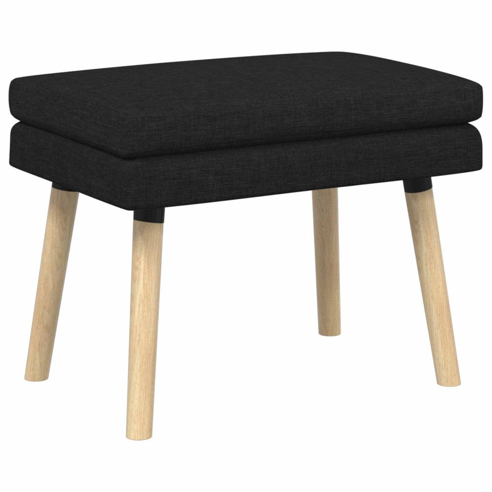 vidaXL Dubbel-lager bänk Svart 60 x 40 x 46 cm Tyg