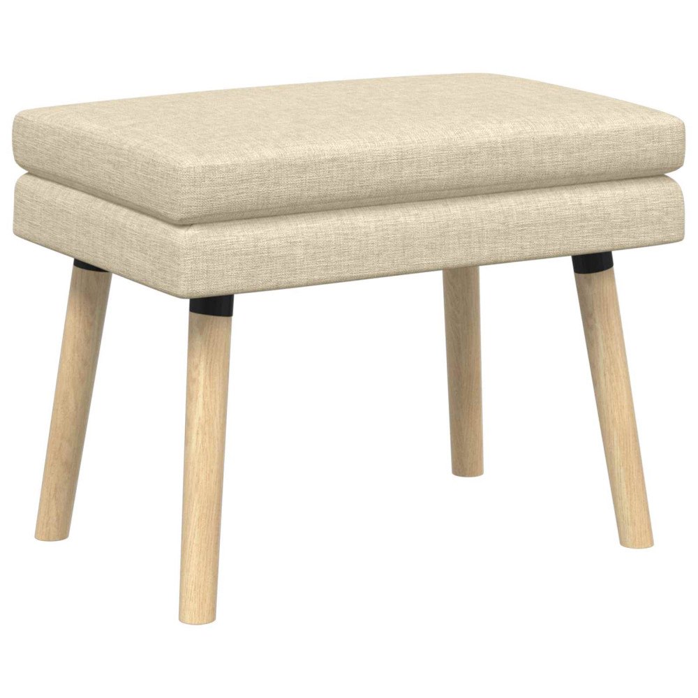 vidaXL Dubbel-lager bänk Gräddvit 60 x 40 x 46 cm Tyg