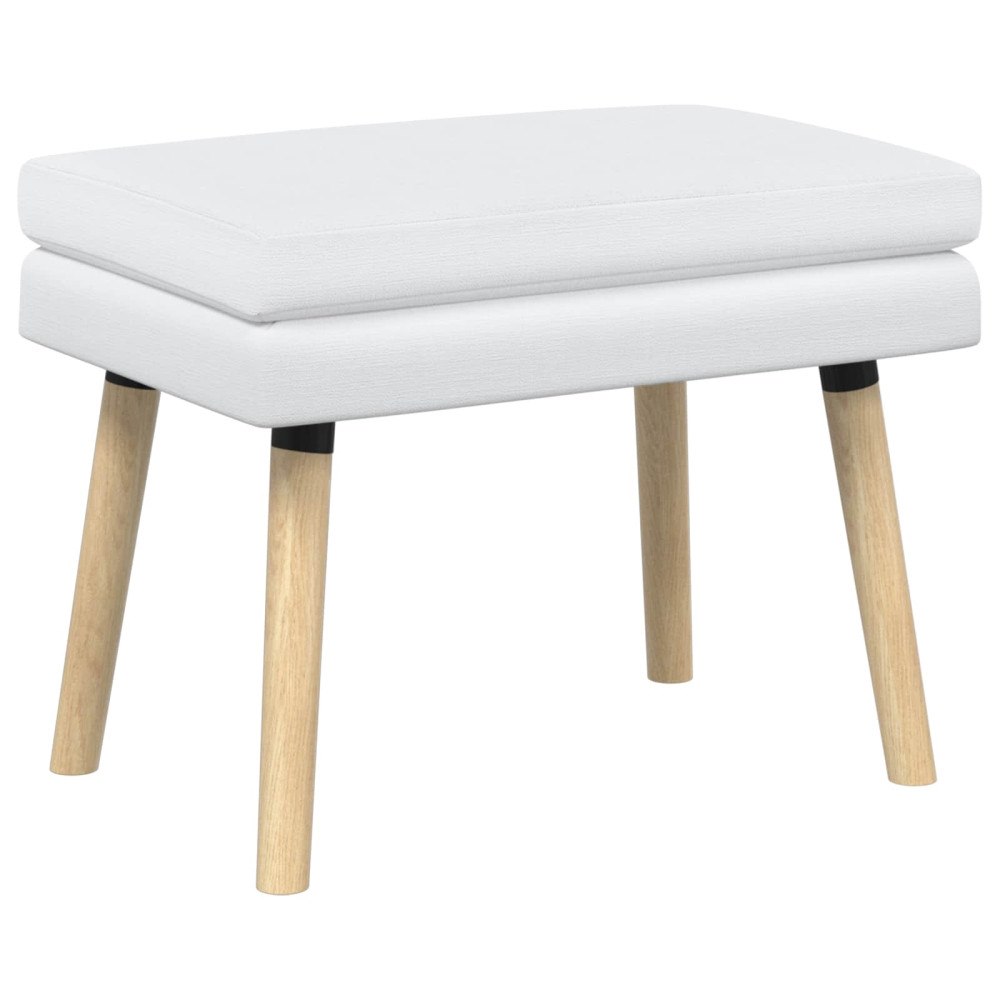 vidaXL Dubbel-lager bänk Vit 60 x 40 x 46 cm Tyg