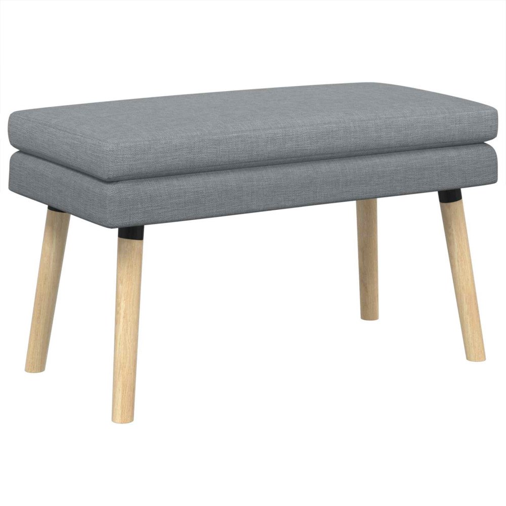 vidaXL Dubbel-lager bänk Ljusgrå 80 x 40 x 47 cm Tyg