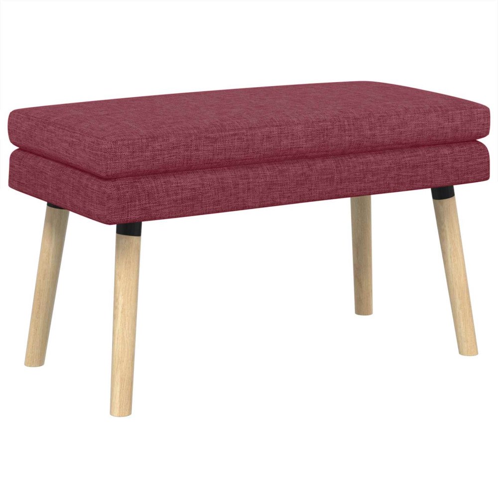 vidaXL Dubbel-lager bänk Vinröd 80 x 40 x 47 cm Tyg