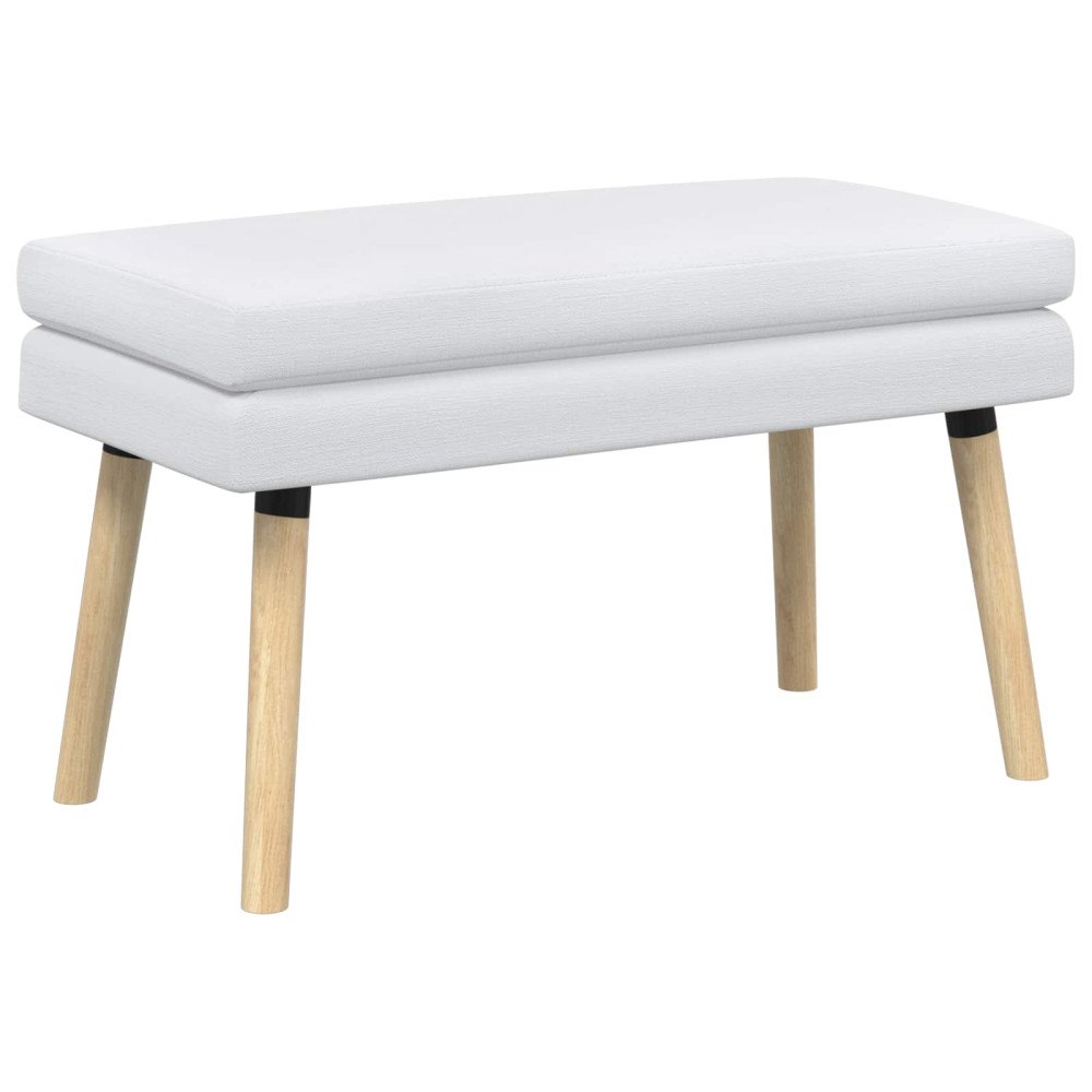 vidaXL Dubbel-lager bänk Vit 80 x 40 x 47 cm Tyg