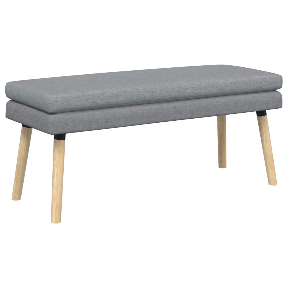 vidaXL Dubbel-lager bänk Ljusgrå 110 x 40 x 47 cm Tyg