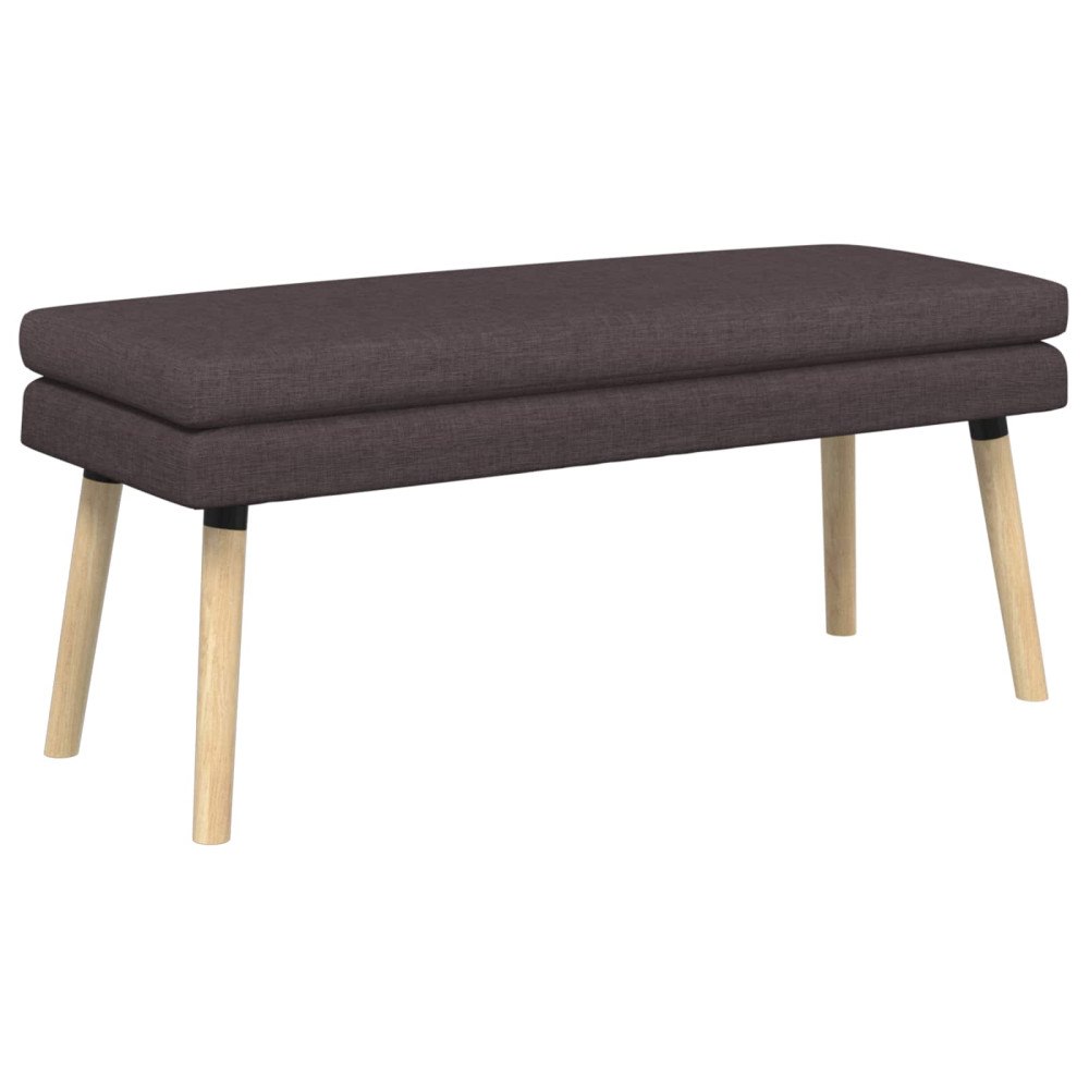 vidaXL Dubbel-lager bänk Mörkbrun 110 x 40 x 47 cm Tyg