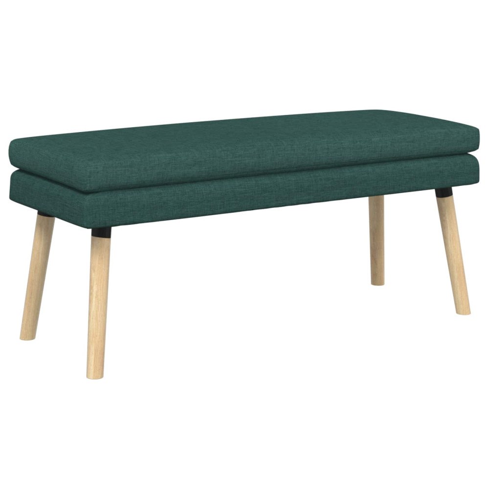 vidaXL Dubbel-lager bänk Mörkgrön 110 x 40 x 47 cm Tyg