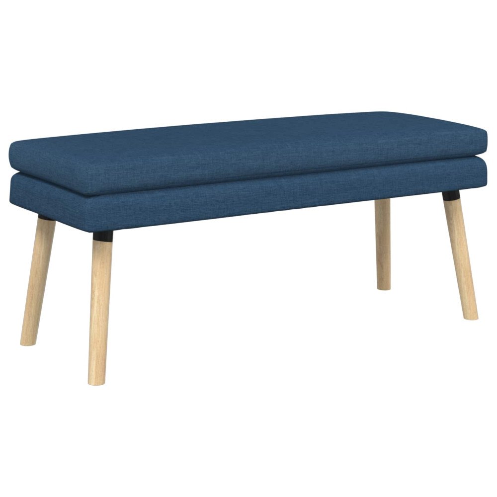 vidaXL Dubbel-lager bänk Blå 110 x 40 x 47 cm Tyg