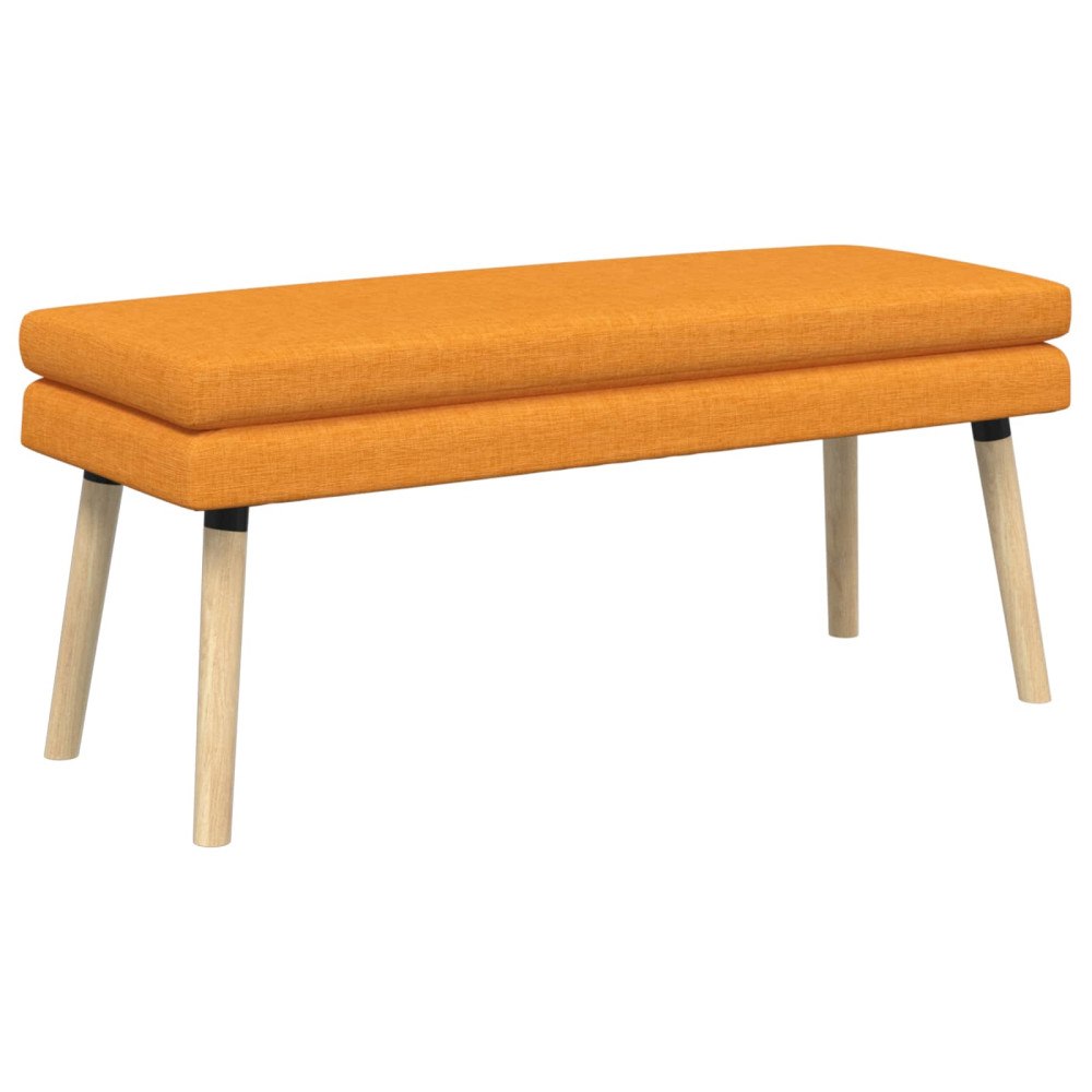 vidaXL Dubbel-lager bänk Mörkgul 110 x 40 x 47 cm Tyg