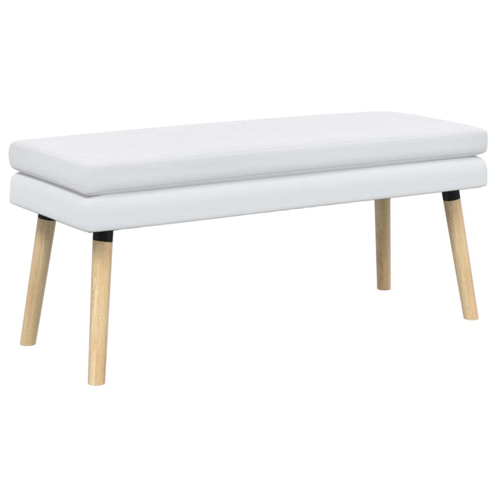 vidaXL Dubbel-lager bänk Vit 110 x 40 x 47 cm Tyg