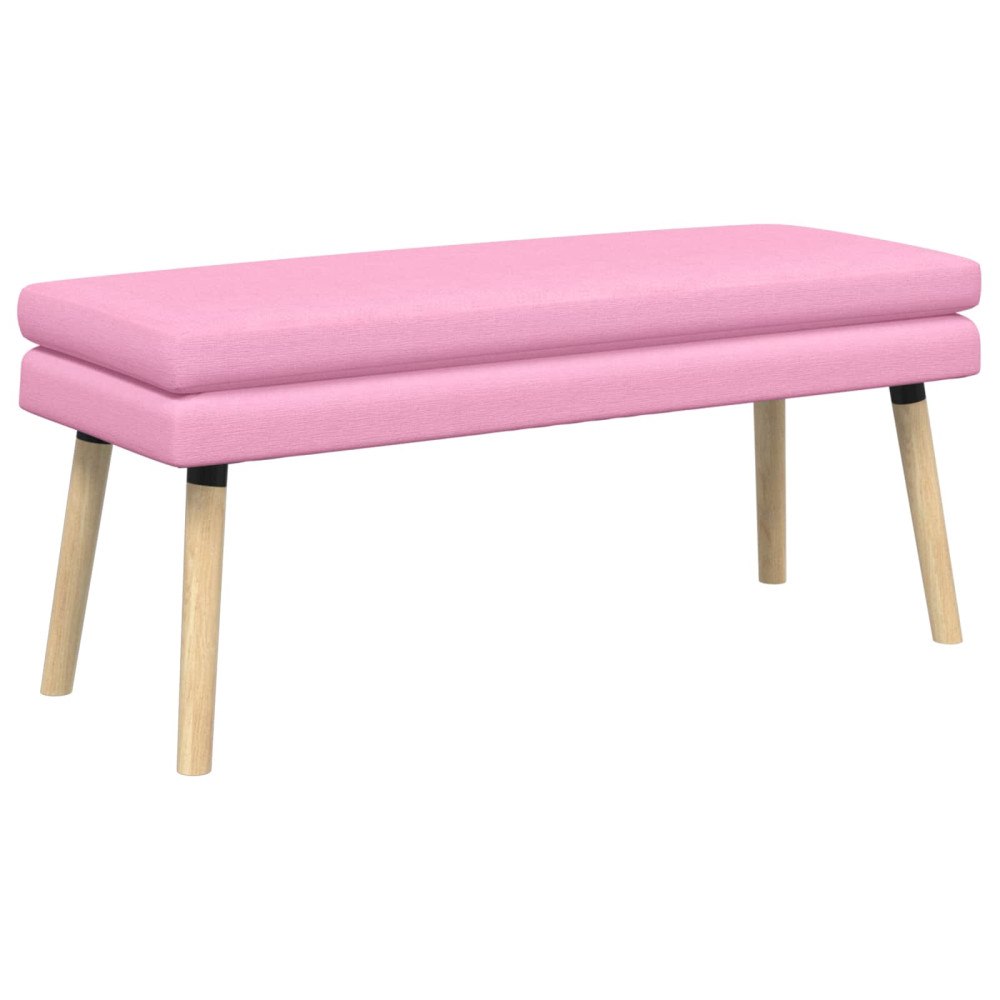 vidaXL Dubbel-lager bänk Rosa 110 x 40 x 47 cm Tyg