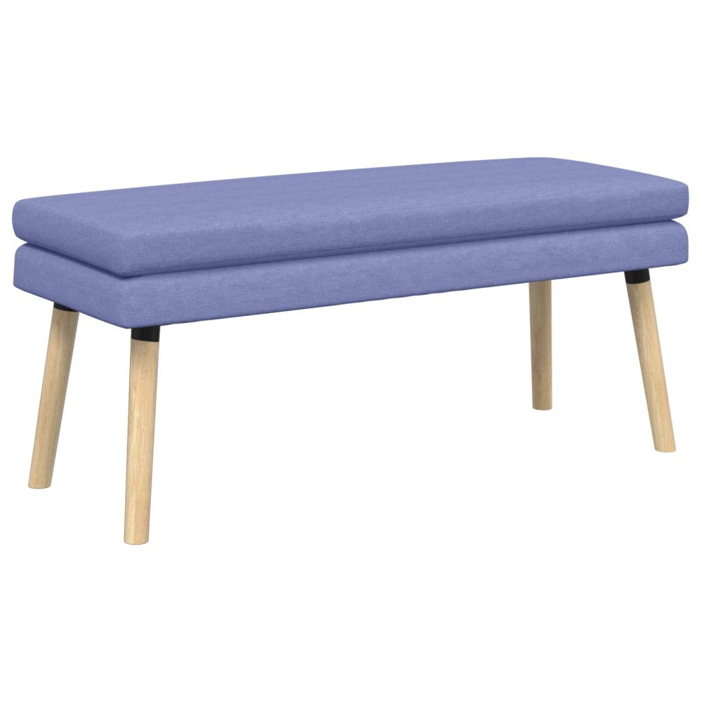 vidaXL Dubbel-lager bänk Jeansblå 110 x 40 x 47 cm Tyg