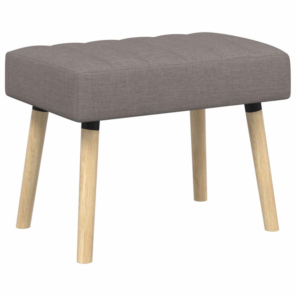 vidaXL Kanalstoppad Bänk Taupe 60 x 40 x 45 cm Tyg