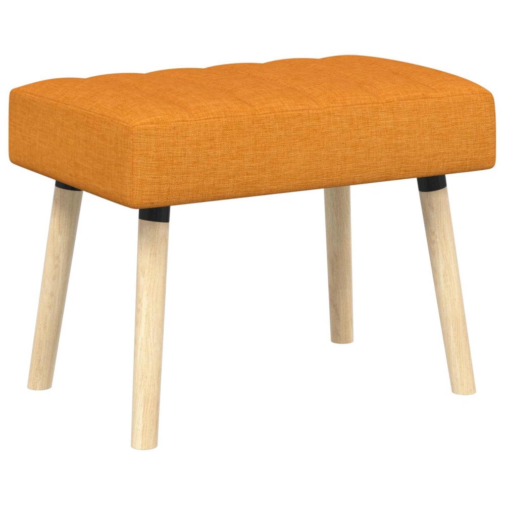 vidaXL Kanalstoppad Bänk Mörkgul 60 x 40 x 45 cm Tyg
