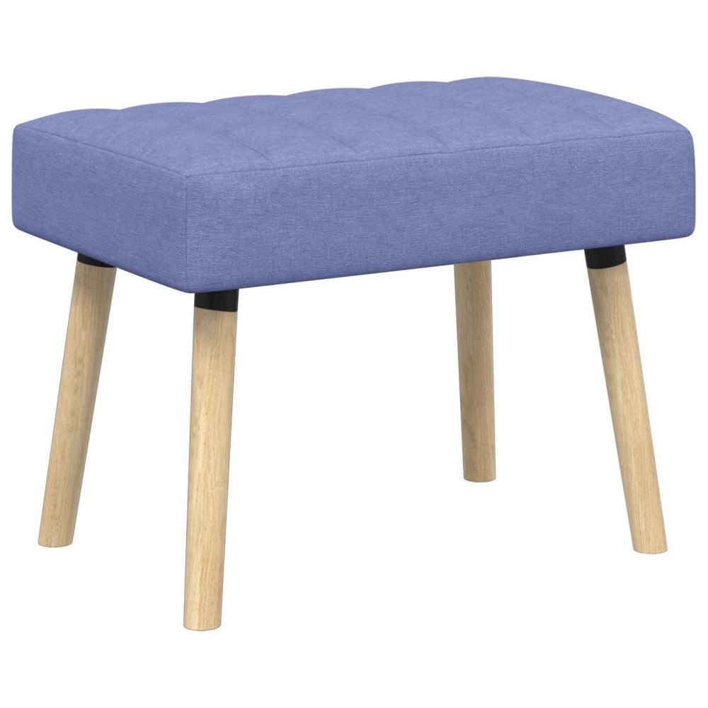 vidaXL Kanalstoppad Bänk Jeansblå 60 x 40 x 45 cm Tyg