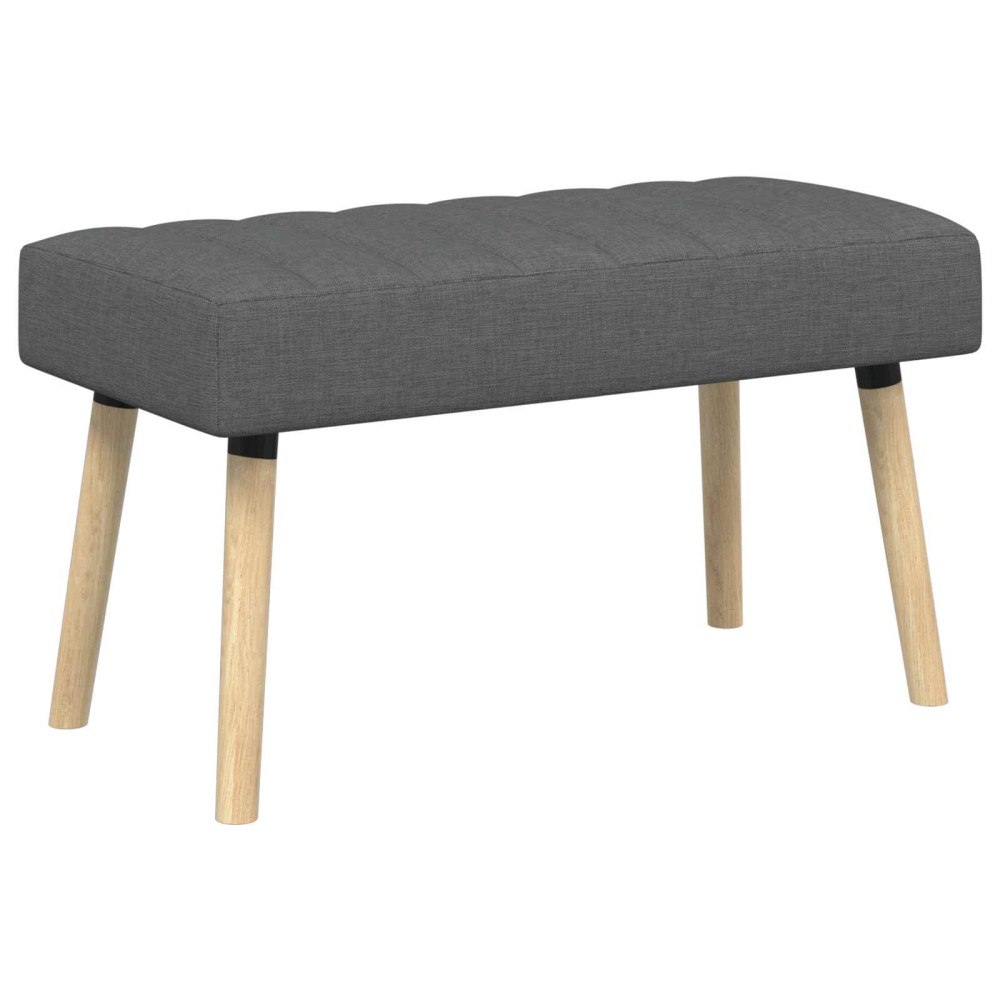 vidaXL Kanalstoppad Bänk Mörkgrå 80 x 40 x 46 cm Tyg