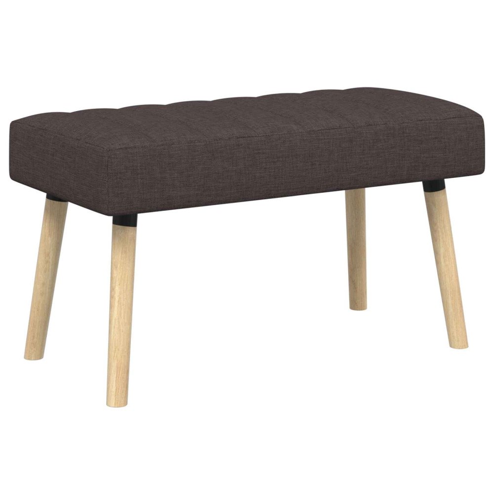 vidaXL Kanalstoppad Bänk Mörkbrun 80 x 40 x 46 cm Tyg