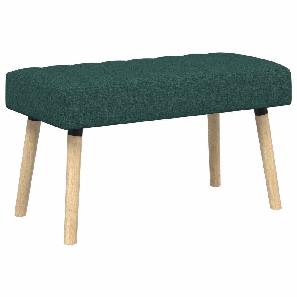vidaXL Kanalstoppad Bänk Mörkgrön 80 x 40 x 46 cm Tyg