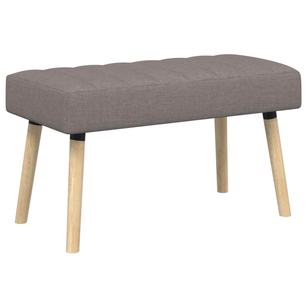 vidaXL Kanalstoppad Bänk Taupe 80 x 40 x 46 cm Tyg