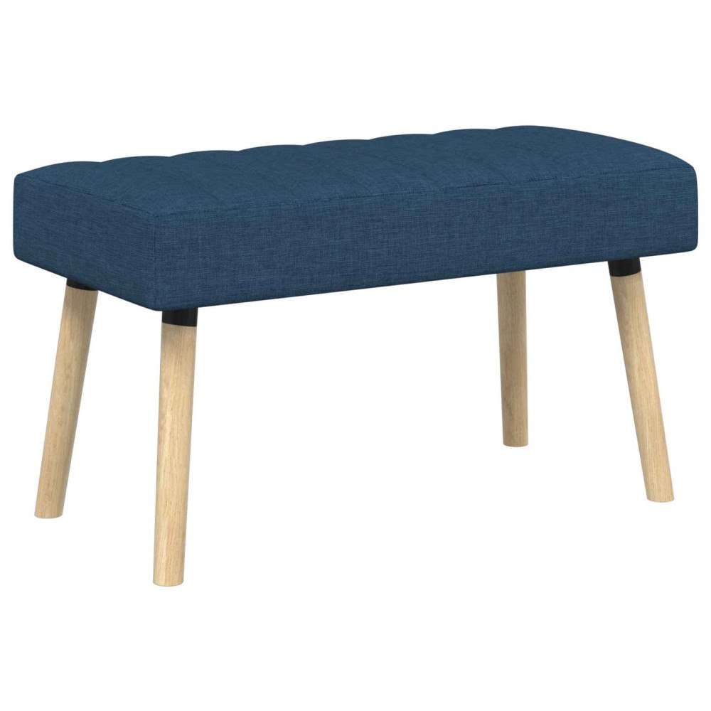 vidaXL Kanalstoppad Bänk Blå 80 x 40 x 46 cm Tyg