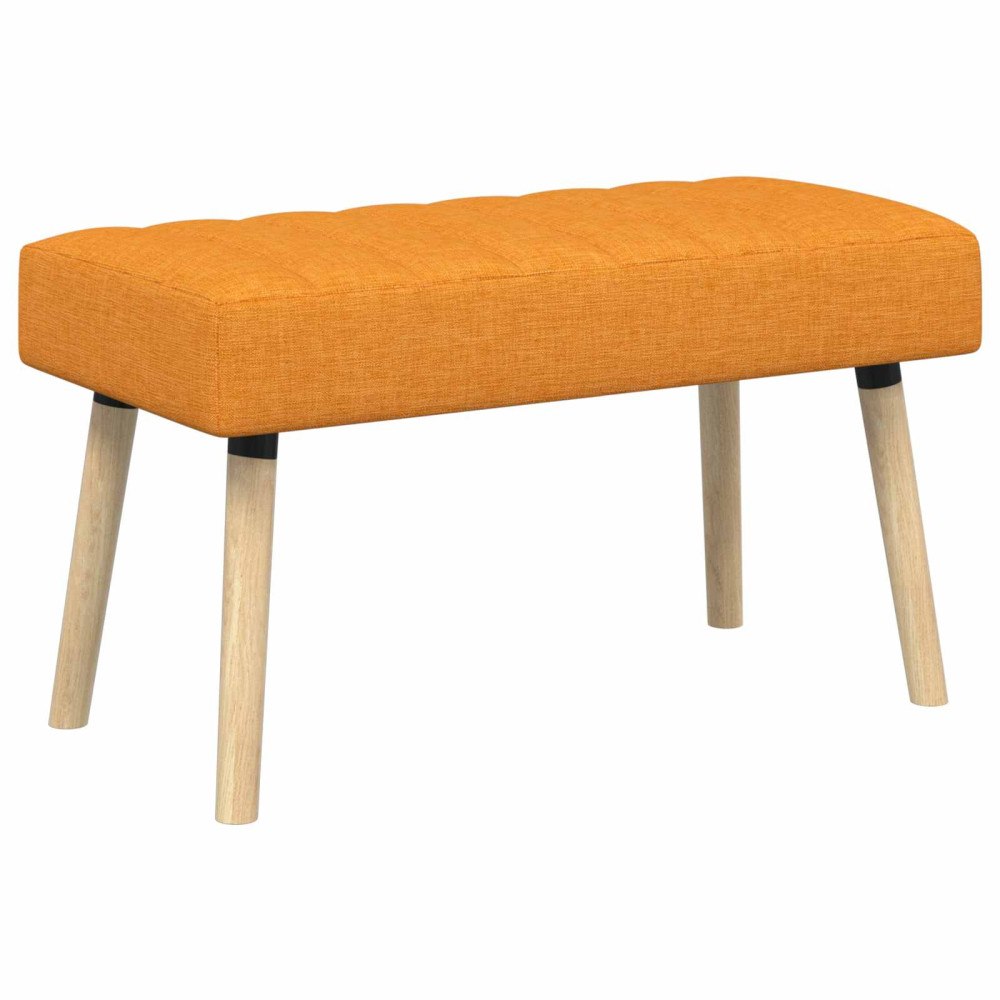 vidaXL Kanalstoppad Bänk Mörkgul 80 x 40 x 46 cm Tyg