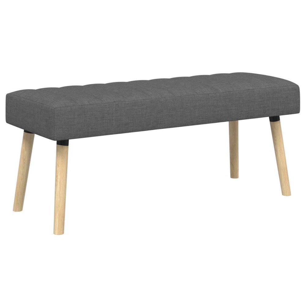 vidaXL Kanalstoppad Bänk Mörkgrå 110 x 40 x 46 cm Tyg