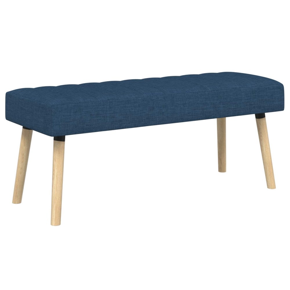 vidaXL Kanalstoppad Bänk Blå 110 x 40 x 46 cm Tyg