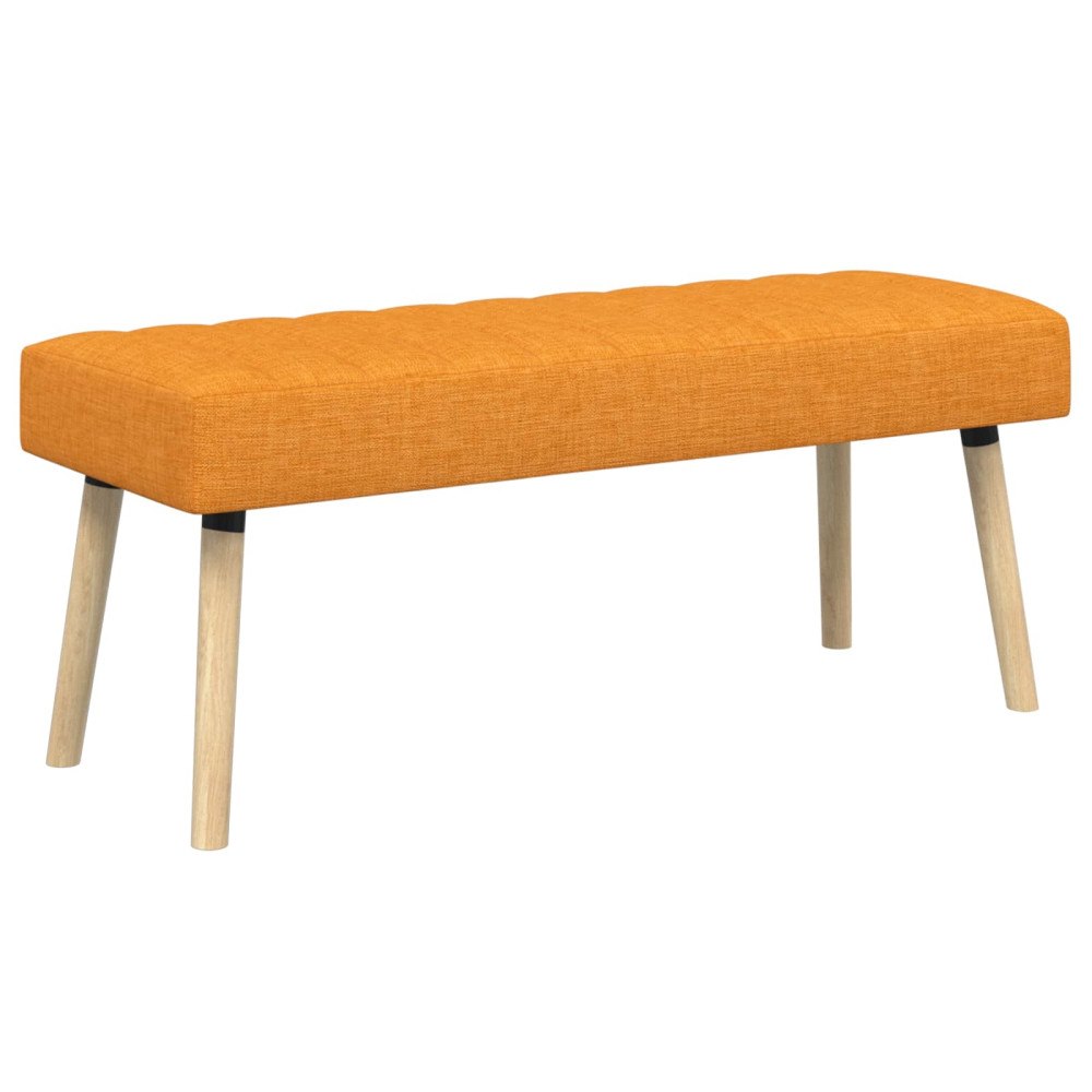 vidaXL Kanalstoppad Bänk Mörkgul 110 x 40 x 46 cm Tyg