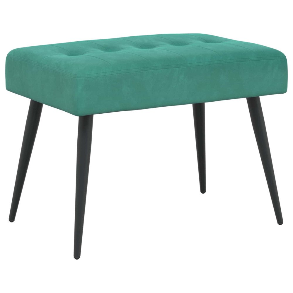 vidaXL Bänk med knappar Turkos 60 x 40 x 45 cm Sammet