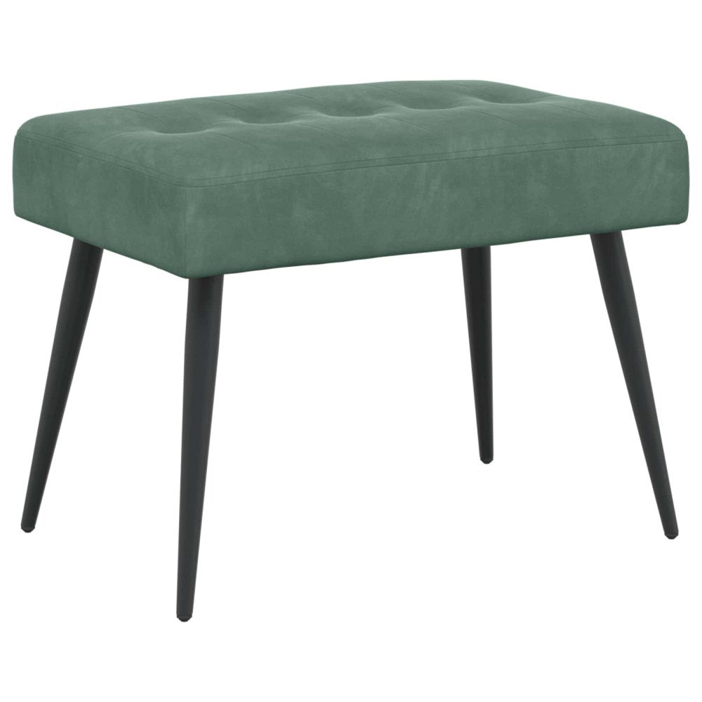 vidaXL Bänk med knappar Havgrön 60 x 40 x 45 cm Sammet